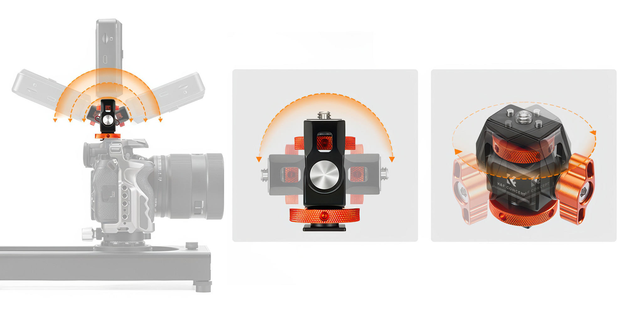 Uchwyt montażowy do monitora K&F Concept MS-42 - pomarańczowo-czarny - Lekki i wytrzymały 